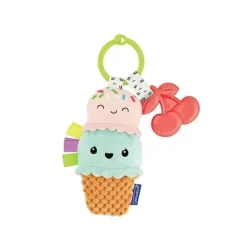 Infantino Car Seat Storage & Accessories|Toys For 0-12 Months*- Wee Wild Ones - Plushy Pal & Teether, Ice Cream