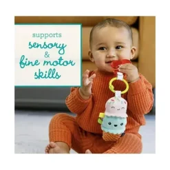 Infantino Car Seat Storage & Accessories|Toys For 0-12 Months*- Wee Wild Ones - Plushy Pal & Teether, Ice Cream