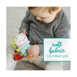 Infantino Car Seat Storage & Accessories|Toys For 0-12 Months*- Wee Wild Ones - Plushy Pal & Teether, Ice Cream
