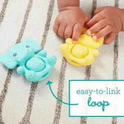 Infantino Rattles & Teethers*- Wee Wild Ones - Teethimal Pop Pals, Elephant/Lion