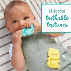 Infantino Rattles & Teethers*- Wee Wild Ones - Teethimal Pop Pals, Elephant/Lion