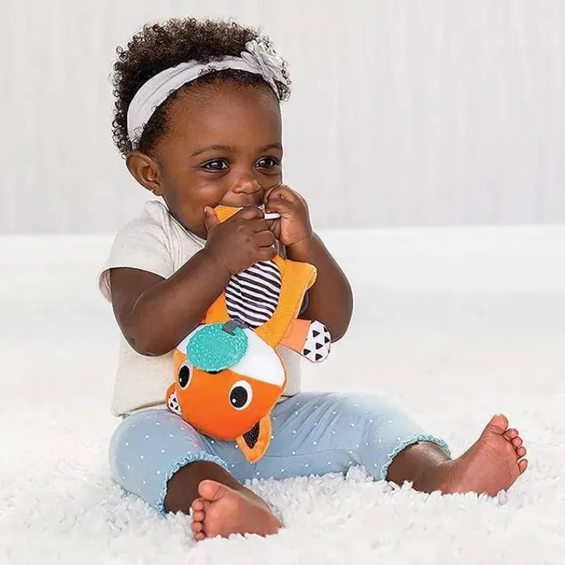 Infantino Rattles & Teethers|Toys For 0-12 Months*Cuddly Teether - Fox