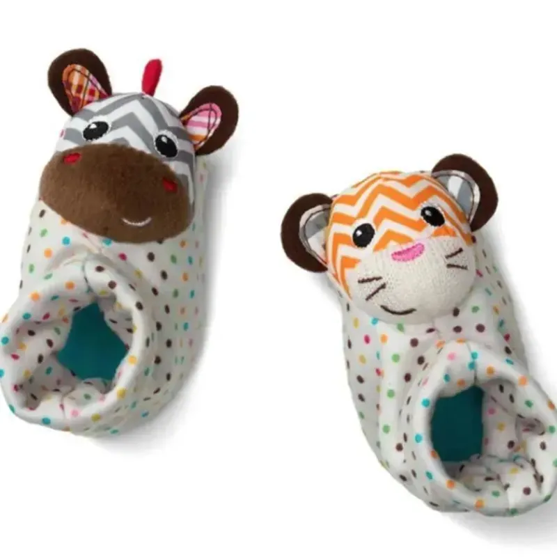 Infantino Rattles & Teethers*Foot Rattles - Zebra & Tiger