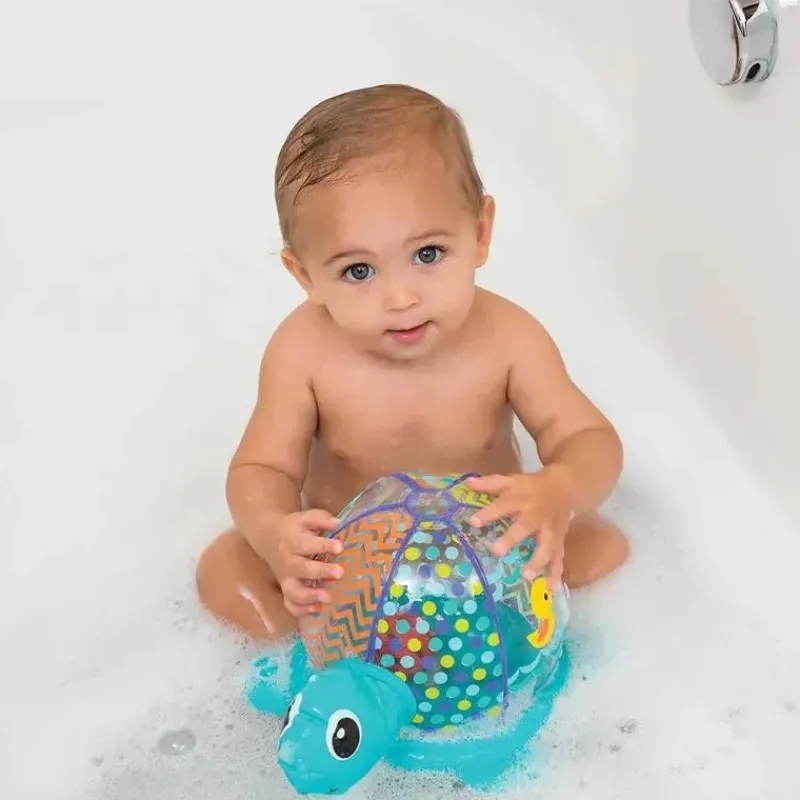 Infantino Bath Toys*Inflatable Bubble Turtle, Blue