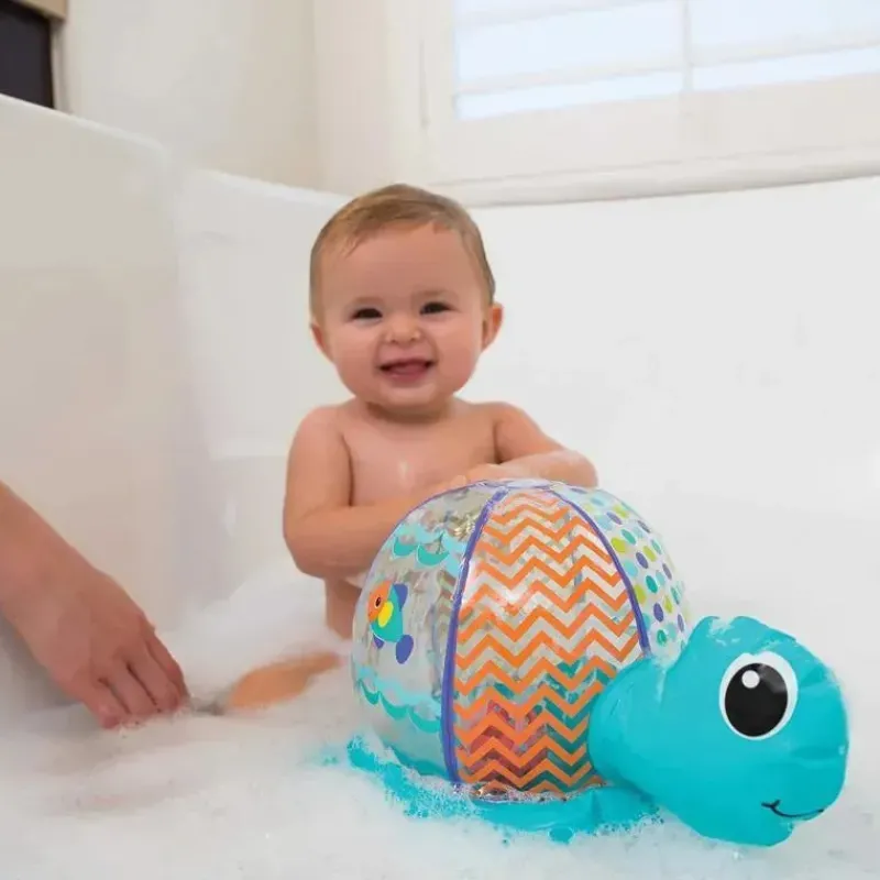 Infantino Bath Toys*Inflatable Bubble Turtle, Blue