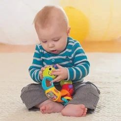 Infantino Rattles & Teethers|Toys For 0-12 Months*Topsy Turvy Twist and Play Caterpillar Rattle, Multicolor