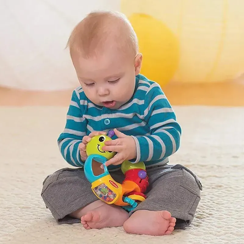 Infantino Rattles & Teethers|Toys For 0-12 Months*Topsy Turvy Twist and Play Caterpillar Rattle, Multicolor