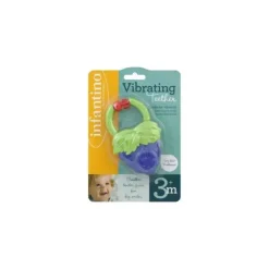 Infantino Toys For 0-12 Months|Gift For Baby*Vibrating Teether 3M+, Colors May Vary, 1-Pack