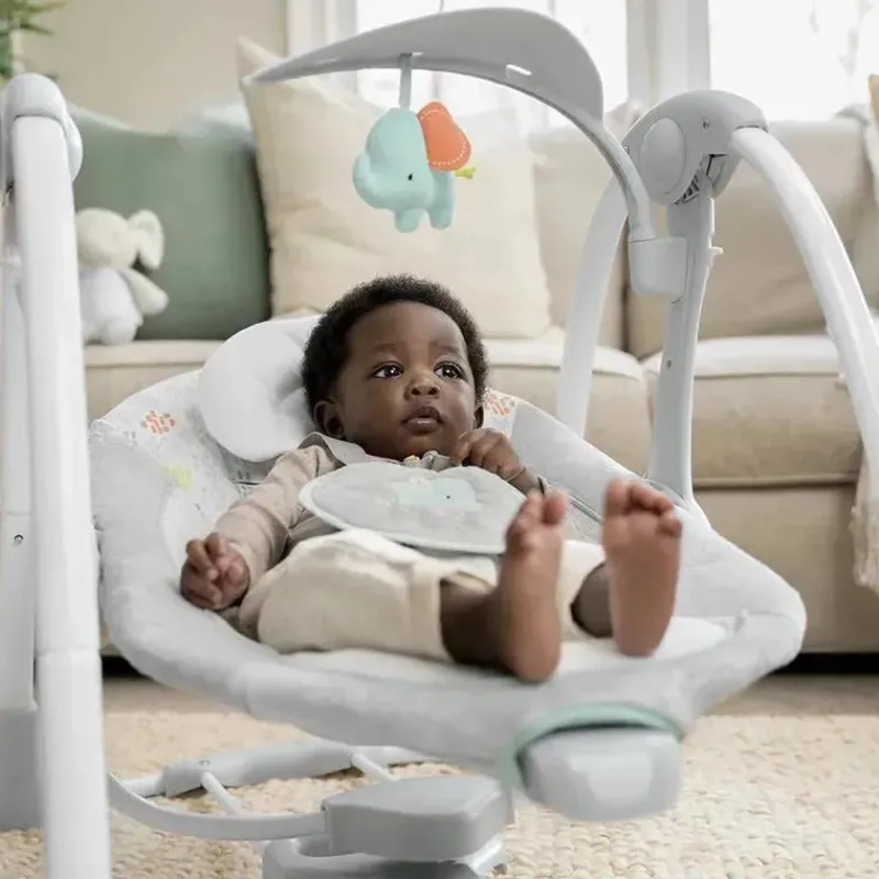 Ingenuity Bouncers, Swings & Rockers*- ConvertMe 2-in-1 Compact Portable Automatic Baby Swing & Infant Seat, Wimberly