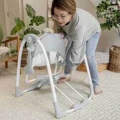 Ingenuity Bouncers, Swings & Rockers*- ConvertMe 2-in-1 Compact Portable Automatic Baby Swing & Infant Seat, Wimberly