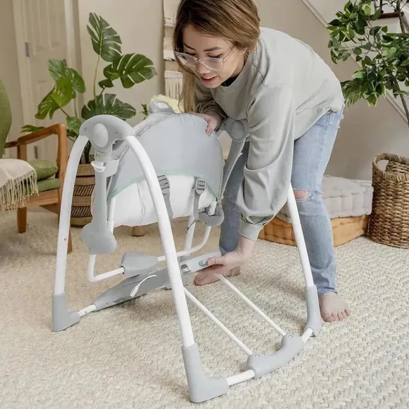 Ingenuity Bouncers, Swings & Rockers*- ConvertMe 2-in-1 Compact Portable Automatic Baby Swing & Infant Seat, Wimberly