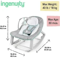Ingenuity Bouncers, Swings & Rockers*- Keep Cozy 3-in-1 Grow with Me Vibrating Baby Bouncer, Weaver