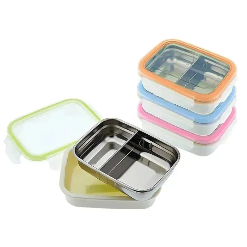 Innobaby Lunch Box|Dishes, Utensils & Food Containers*- Keepin' Fresh Stainless Steel Divided Bento Snack Box, 11 oz, Green