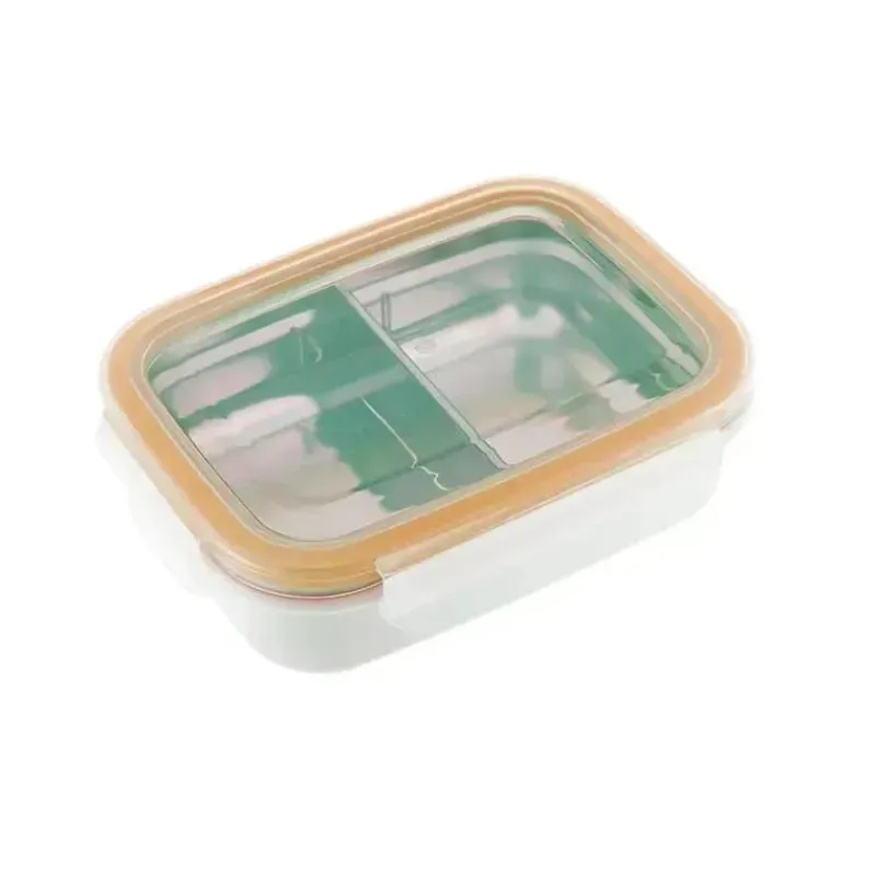 Innobaby Lunch Box|Dishes, Utensils & Food Containers*- Keepin' Fresh Stainless Steel Divided Bento Snack Box, 11 oz, Orange