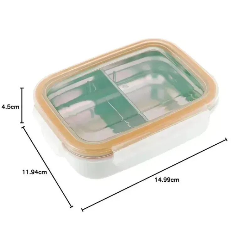 Innobaby Lunch Box|Dishes, Utensils & Food Containers*- Keepin' Fresh Stainless Steel Divided Bento Snack Box, 11 oz, Orange
