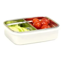 Innobaby Lunch Box|Dishes, Utensils & Food Containers*- Keepin' Fresh Stainless Steel Divided Bento Snack Box, 11 oz, Orange