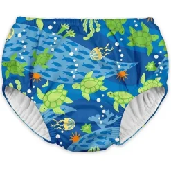 Iplay Swim Diapers*- Baby Boys Reusable Swim Diaper, Royal Blue Turtle Journey