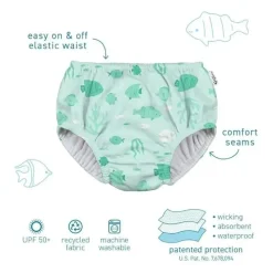 Iplay Baby Swimming Clothes*- Eco Pull-Up Swim Diaper, Light Blue Dinos