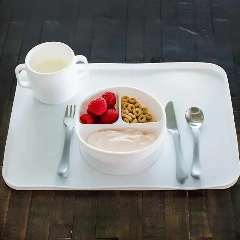 Iplay Suction Plates & Bowls|Dishes, Utensils & Food Containers*- Finger Food Platemat, White, 6M