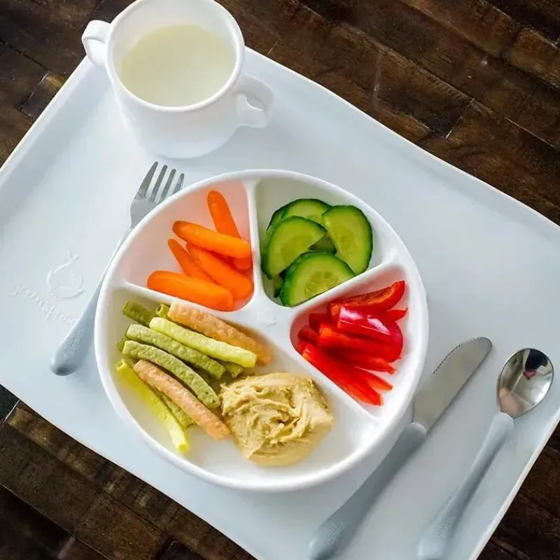 Iplay Suction Plates & Bowls|Dishes, Utensils & Food Containers*- Finger Food Platemat, White, 6M
