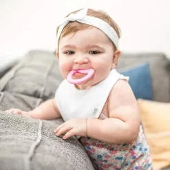 Iplay Toys For 0-12 Months|Gift For Baby*- First Teethers Made From Silicone (3Pk), Pink Set 3 Mo+