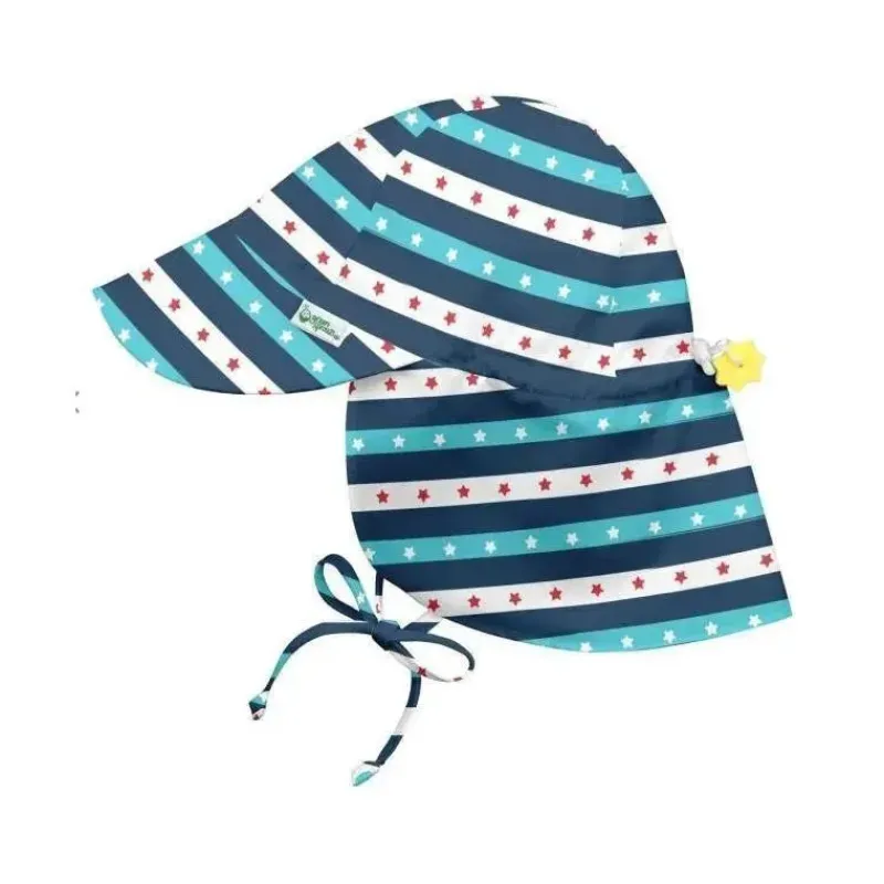 Iplay Baby Swimming Clothes*- Flap Sun Protection Hat, Navy Star Striped