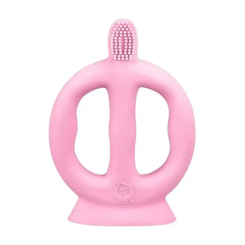 Iplay Oral & Nasal Care*- Learning Toothbrush Made From Silicone, Pink, 9/18M