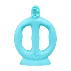 Iplay Oral & Nasal Care*- Learning Toothbrush Made From Silicone, Aqua, 9/18M