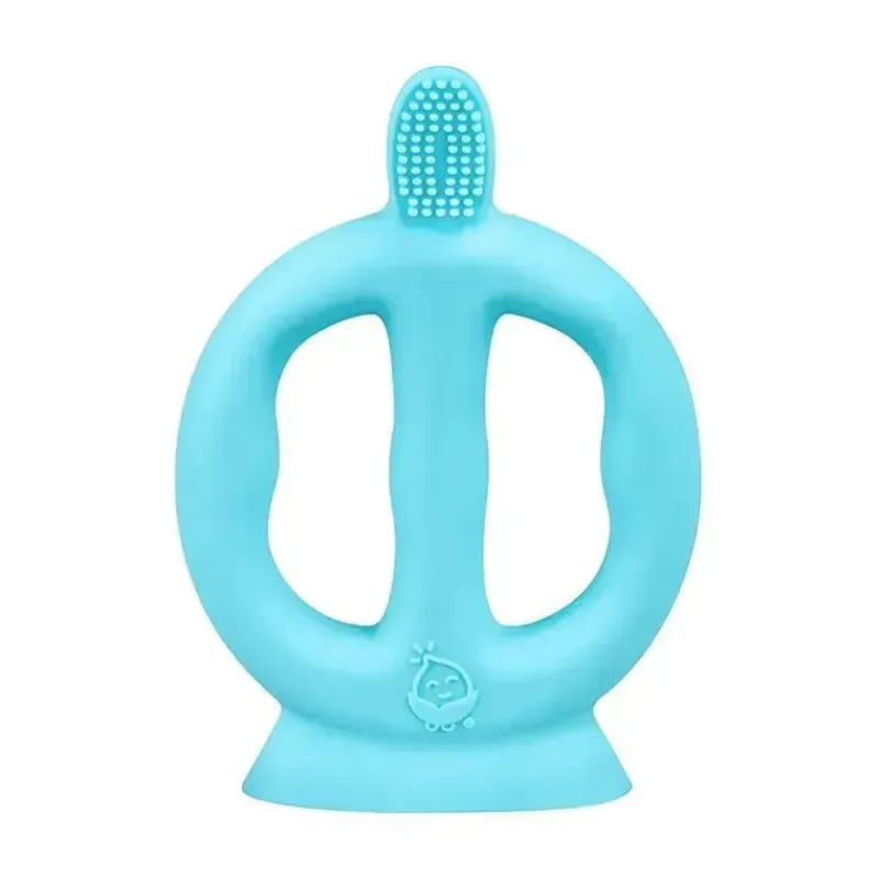 Iplay Oral & Nasal Care*- Learning Toothbrush Made From Silicone, Aqua, 9/18M