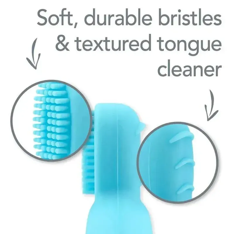 Iplay Oral & Nasal Care*- Learning Toothbrush Made From Silicone, Aqua, 9/18M