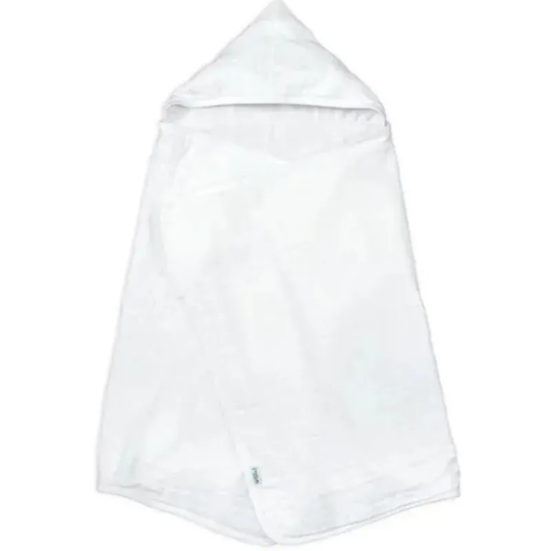 Iplay Organic|Baby Bath Towels*- Muslin Hooded Towel Made From Organic Cotton, White