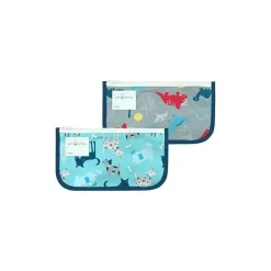 Iplay Lunch Boxes & Bags|Lunch Box*- 2Pk Reusable Snack Bags, Aqua Dogs, 6M