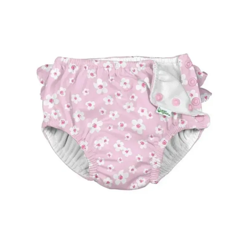 Iplay Baby Swimming Clothes*- Ruffle Snap Reusable Absorbent Swim Diaper, Blossom