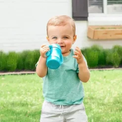Iplay Straw, Sippy & Training Cups|Dishes, Utensils & Food Containers*- Sprout Ware Sip & Straw Cup Made From Plants, Aqua, 6M