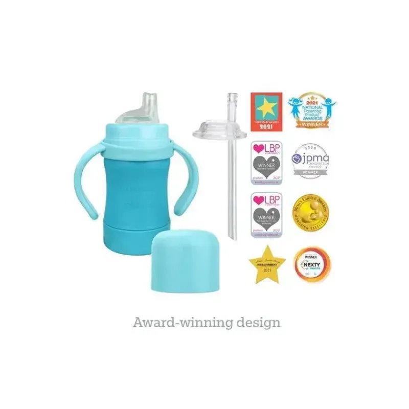 Iplay Straw, Sippy & Training Cups|Dishes, Utensils & Food Containers*- Sprout Ware Sip & Straw Cup Made From Plants, Aqua, 6M
