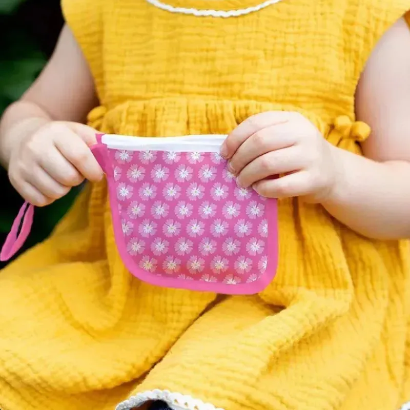 Iplay Lunch Boxes & Bags|Lunch Box*Baby - Reusable Snack Bags 2 Pack, Pink Flower Field, 6M