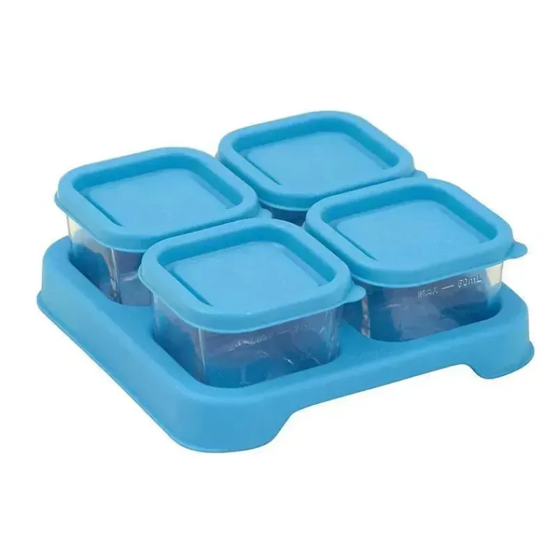 Iplay Food Jars & Snack Cups|Dishes, Utensils & Food Containers*Fresh Food Glass Cubes 2 Oz 4 Pack - Aqua