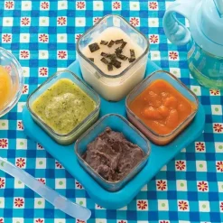 Iplay Food Jars & Snack Cups|Dishes, Utensils & Food Containers*Fresh Food Glass Cubes 2 Oz 4 Pack - Aqua