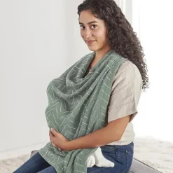 Itzy Ritzy Cool Baby Products|Nursing Covers, Scarves, & Wedges*- Breastfeeding Boss Multi-Use Cover, Sage