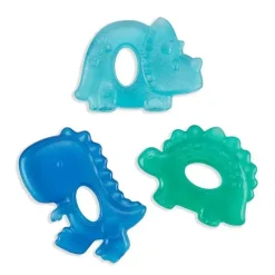 Itzy Ritzy Toys For 0-12 Months|Gift For Baby*- Cute 'N Cool Water Filled Teether Dino (3-Pack)