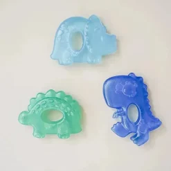Itzy Ritzy Toys For 0-12 Months|Gift For Baby*- Cute 'N Cool Water Filled Teether Dino (3-Pack)