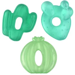 Itzy Ritzy Rattles & Teethers|Toys For 0-12 Months*- Cute 'N Cool Water Filled Teether, Cactus (3-pack)