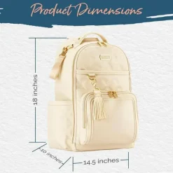 Itzy Ritzy Diaper Backpacks*- Diaper Bag Backpack, Large Capacity Boss Plus Baby Backpack Diaper Bag, Milk & Honey