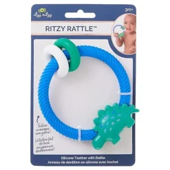 Itzy Ritzy Rattles & Teethers|Toys For 0-12 Months*- Dinosaur Rattle With Teething Ring
