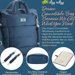 Itzy Ritzy Diaper Backpacks*- Dream Convertible Sapphire Starlight Diaper Bag