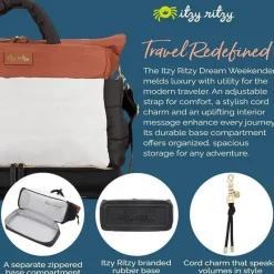 Itzy Ritzy Tote Bags|Diaper Backpacks*- Dream Weekender Bag, Coffee & Cream