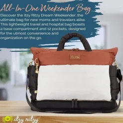 Itzy Ritzy Tote Bags|Diaper Backpacks*- Dream Weekender Bag, Coffee & Cream
