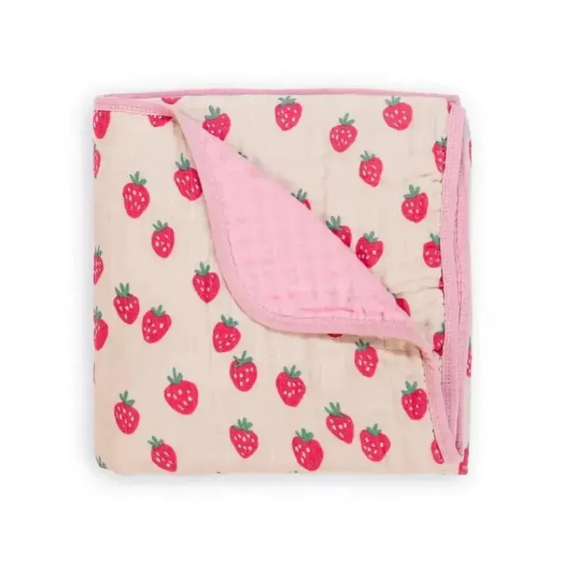 Itzy Ritzy Blankets & Quilts*- Itzy Blanket™, Strawberries + Cream