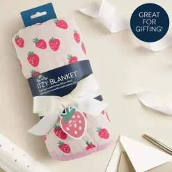Itzy Ritzy Blankets & Quilts*- Itzy Blanket™, Strawberries + Cream