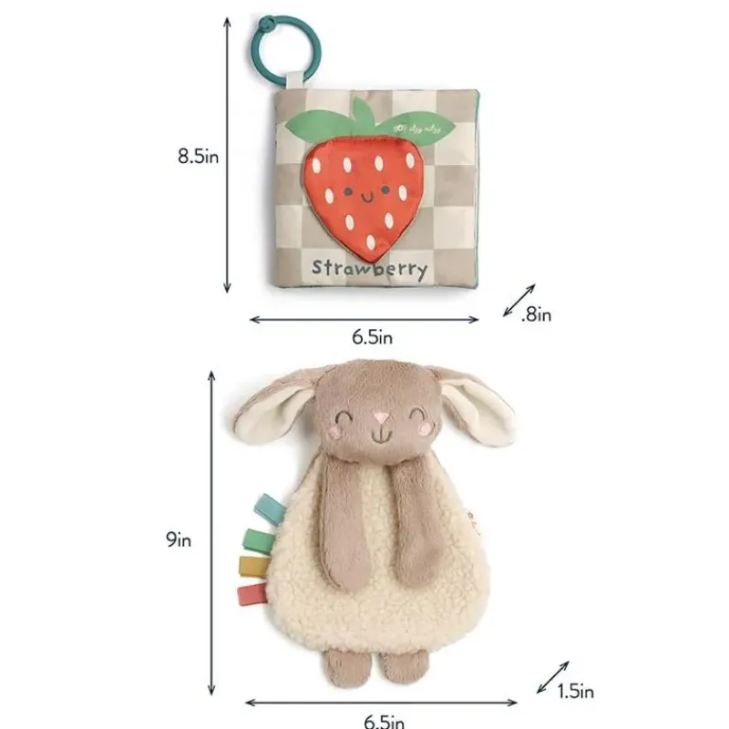 Itzy Ritzy Stroller & Car Seat Toys|Easter*- Itzy Learn & Snuggle Gitf Set, Bunny